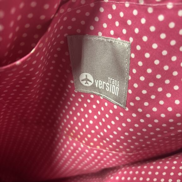 Transversion Tote Vintage 1990s Travel Rare Embellishments Applique Top Handle - Picture 7 of 10